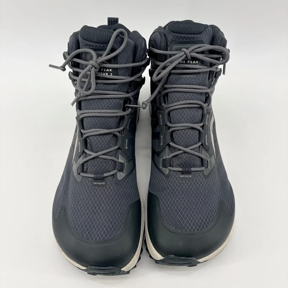 Altra Lone Peak ALL-WTHR Mid 2 Hiking Boots Mens 10.5 Black Gray Trail Shoes